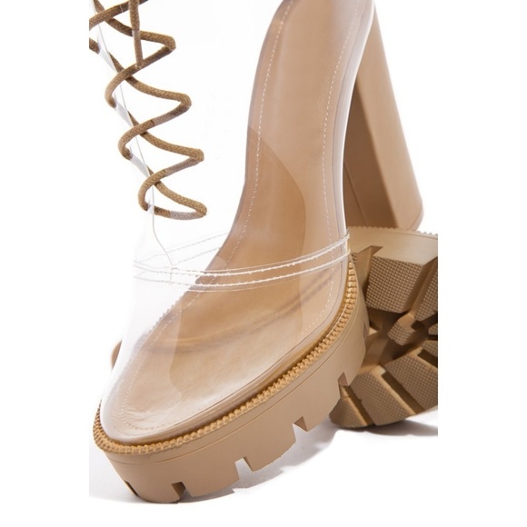 LIMITED Stock!🖤Translucent PVC Chunky Boot - Picture 4 of 6